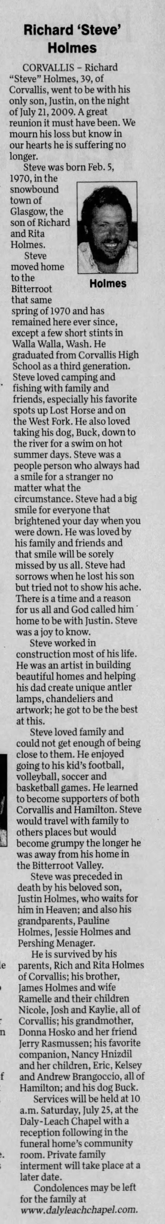 Richard "Steve" Holmes (1970-2009)